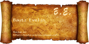 Bautz Evelin névjegykártya